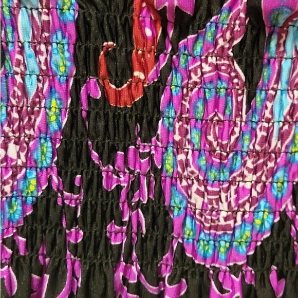 REDUCED!! Vibrant Black/Violet Spring/Summer/Fall/Winter Dress - Picture 2 of 4